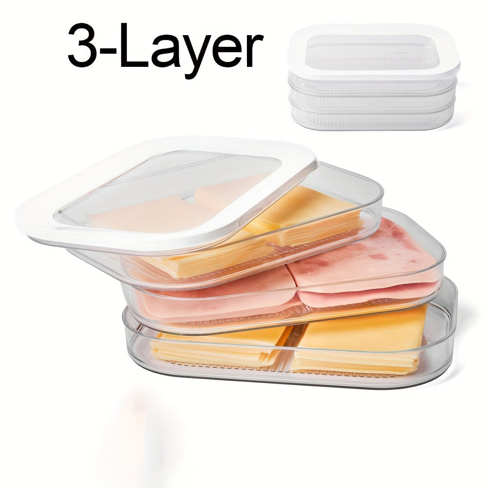 Compact Airtight Food Storage Containers – leak-resistant reusable meal prep, Stackable Meat Storage Set of Stackable Meat Storage Boxes with Lids - Organizer for, designed for American homes, daily convenience and practical gifting
