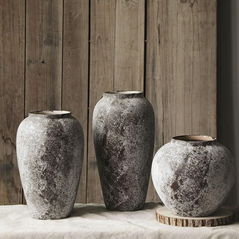 Premium Ceramic Flower Vase – tabletop floral display and modern home decor, Rustic Ceramic Vase Set Vintage Distressed Pottery Wabi-Sabi Style Home Decor Flower, designed for American homes and practical gifting