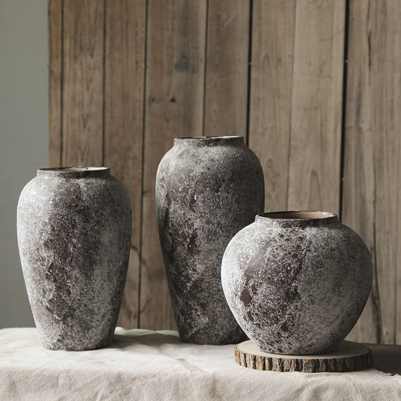 Premium Ceramic Flower Vase – tabletop floral display and modern home decor, Rustic Ceramic Vase Set Vintage Distressed Pottery Wabi-Sabi Style Home Decor Flower, designed for American homes and practical gifting