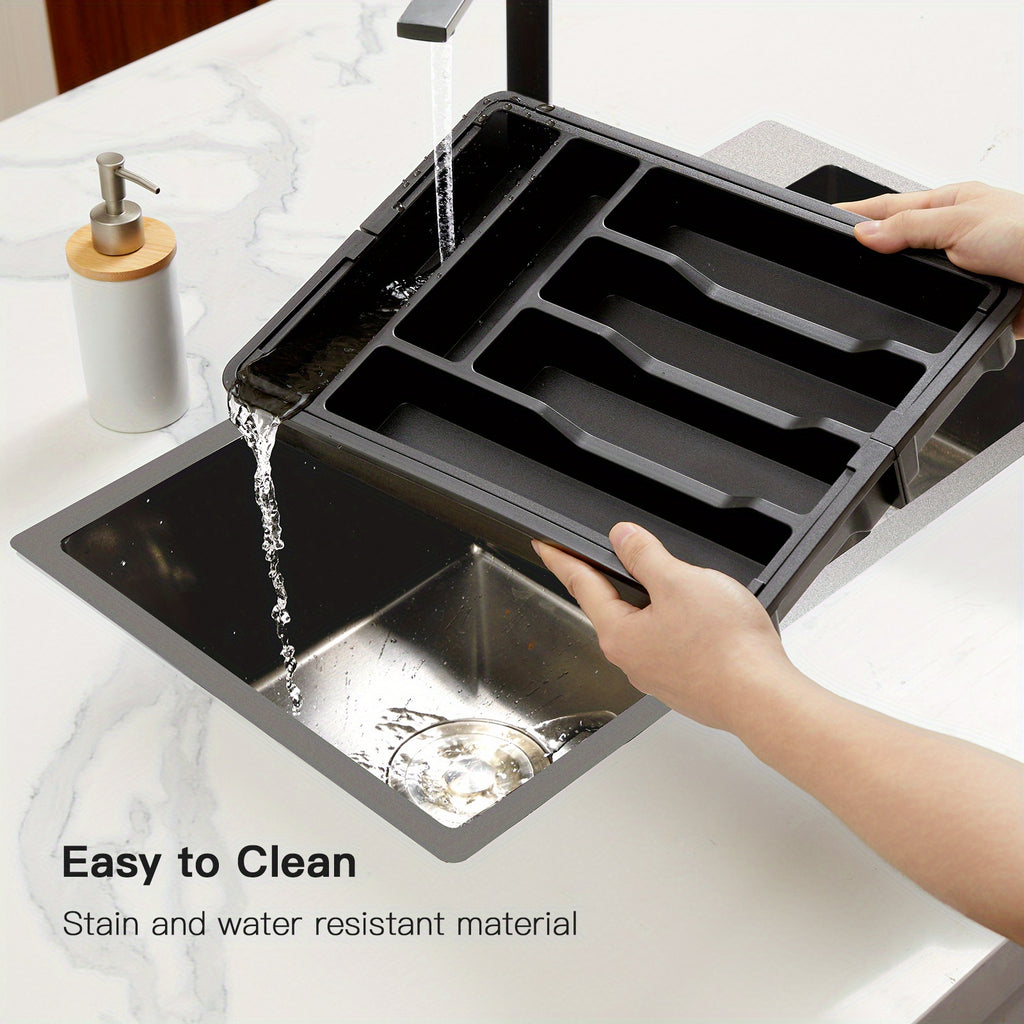 Versatile Stackable Storage Drawer – smooth-access cabinet organization, Expandable Cutlery Tray Holder Drawer Organizer Adjustable Tray Organize Kitchen Silverware Cutlery Knives And, designed for American homes, daily convenience and practical gift