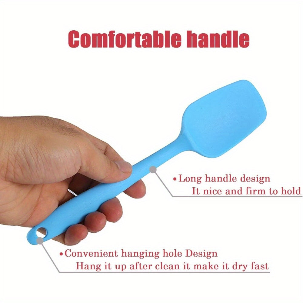 4pcs Silicone Spatulas Small Rubber Spoon Spatula Non Stick Kitchen Spatulas Heat Resistant Flexible Scrapers Baking Spatulas for Cooking Baking Mixing
