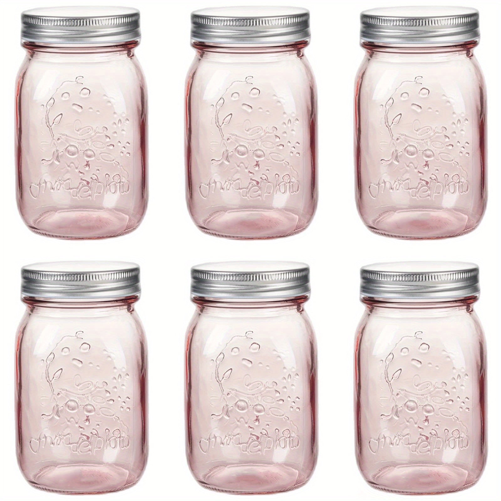 Easy-Access Airtight Storage Jar Set – clear reusable pantry storage, Set of 6 Wide-Mouth Pint Canning Jars 16 Ounces Each with Lids Ideal for, designed for American homes, daily convenience and practical gifting