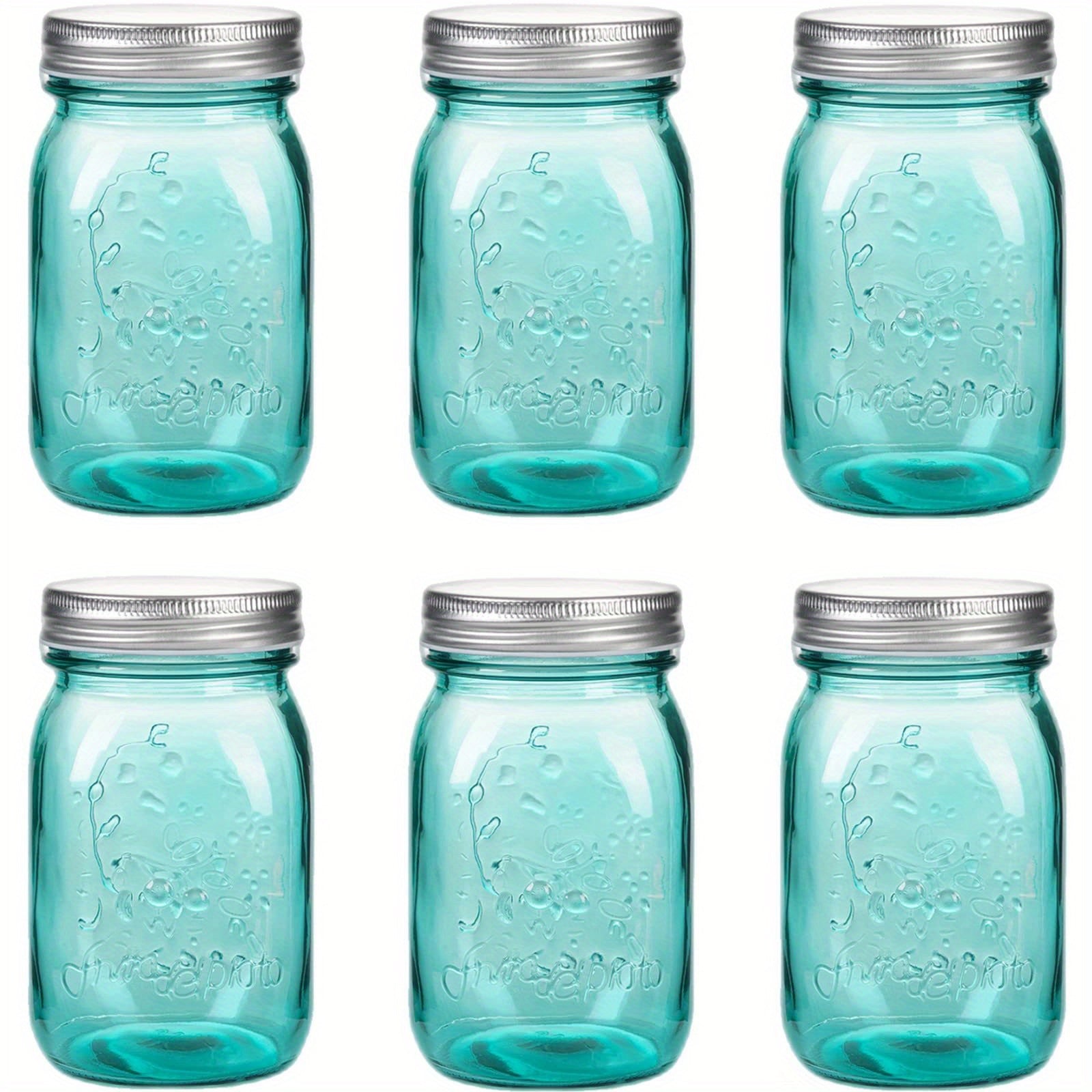 Easy-Access Airtight Storage Jar Set – clear reusable pantry storage, Set of 6 Wide-Mouth Pint Canning Jars 16 Ounces Each with Lids Ideal for, designed for American homes, daily convenience and practical gifting