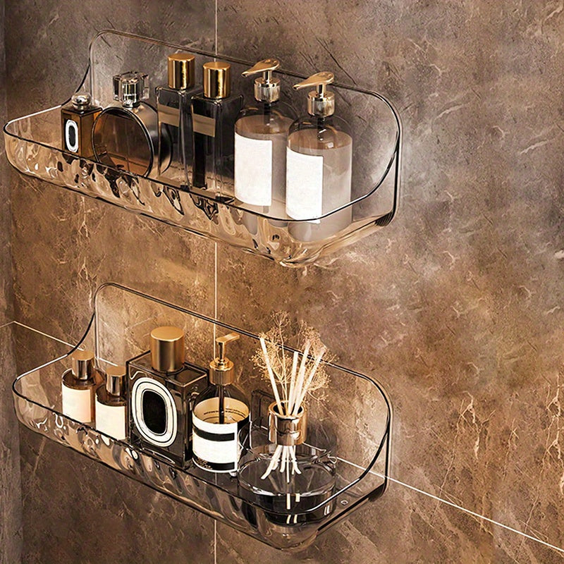 Heavy-Duty 2Pcs Adjustable Home Storage Rack – durable multi-purpose storage, 2Pcs Self Adhesive Shelf Acrylic Wall Mounted for Bathroom Organization Clear Shelves with Self, designed for American homes, daily convenience and practical gifting