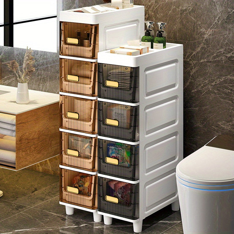 Compact Pull-Out Cabinet Organizer – smooth-access cabinet organization, Deluxe Slim Storage Cabinet with Drawers - Durable Waterproof PP Material Multi-Purpose Organizer with, designed for American homes, daily convenience and practical gifting
