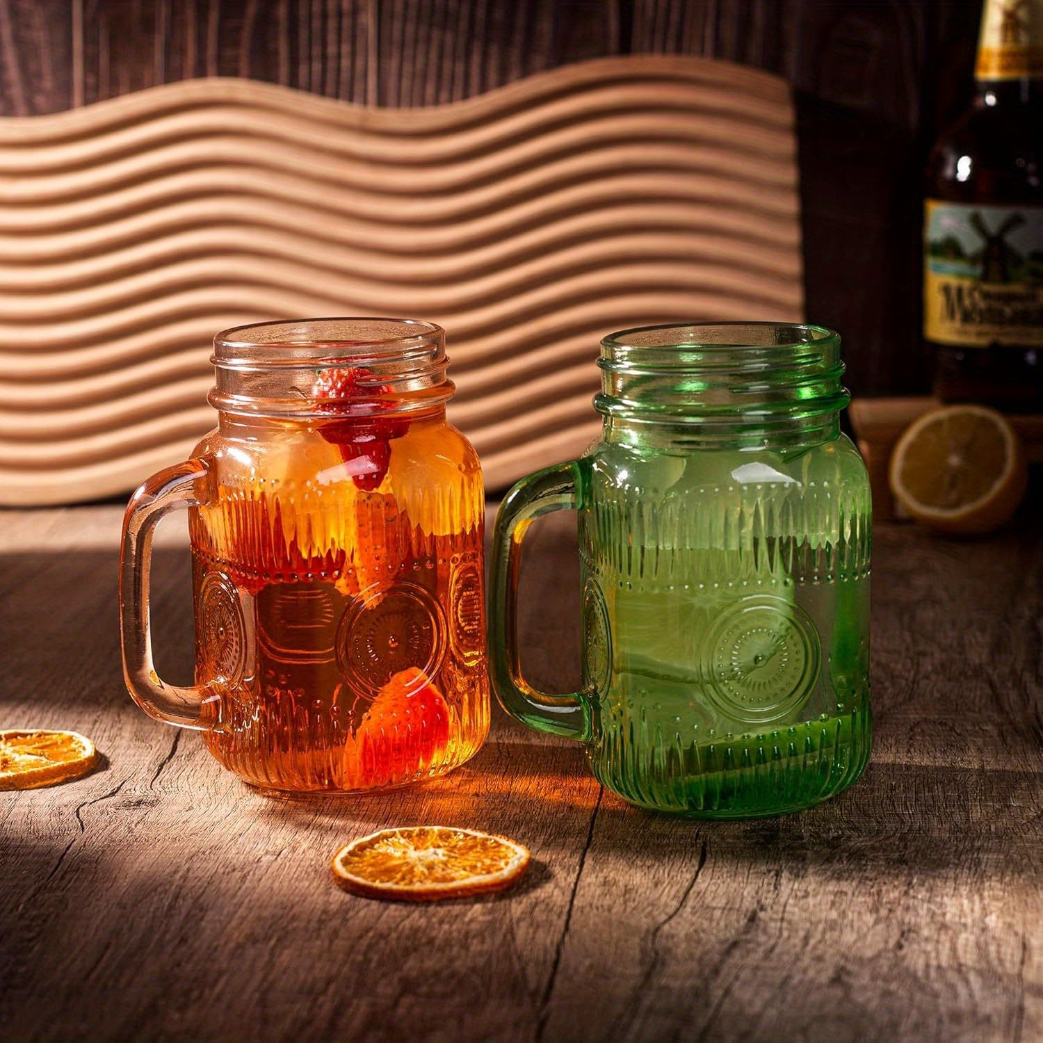 Versatile 6pcs Mason Jar Set – clear pantry organization, reusable lidded storage, designed for American kitchens, pantries, apartments, home organization, daily use and practical gifting