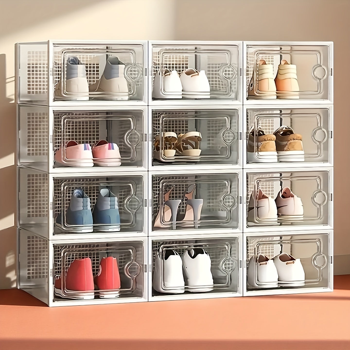 Storage Rack – Space-Saving 6/12/24pcs Adjustable Kitchen Storage Rack – multi-purpose organizati