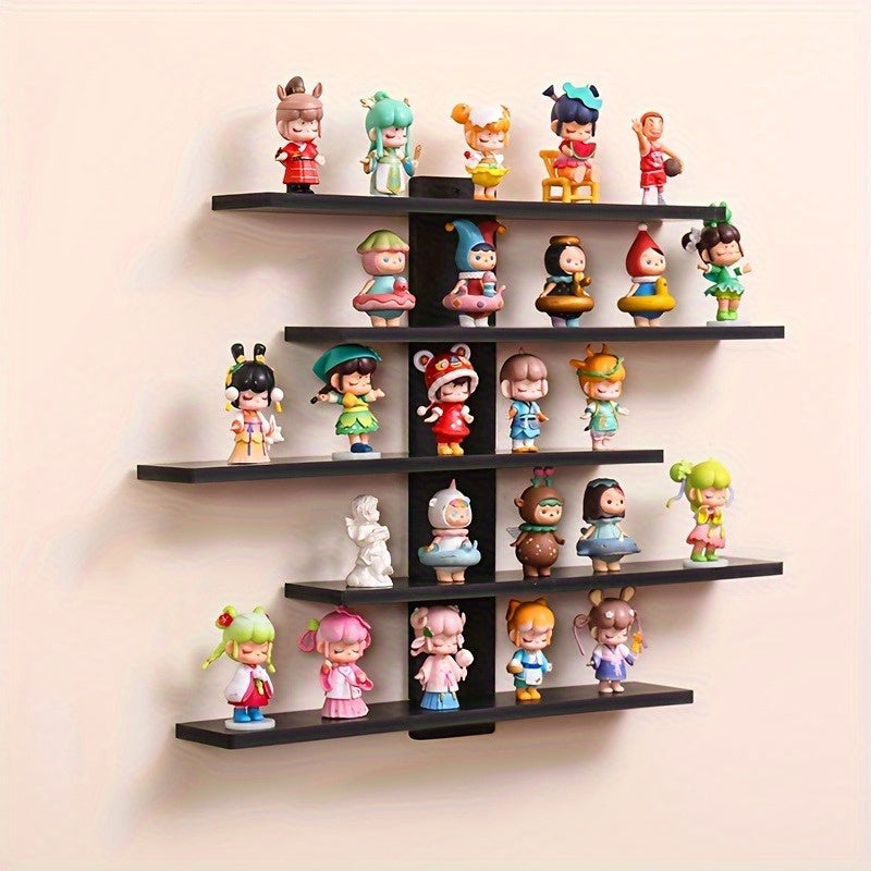 5-Tier Wall Shelves | Fiberboard Setup, Versatile Display Racks for Office And Home Decoration, Ideal for Holding Statues And Small Figurines, Shelf Decorative Pieces, Perfect Gifts for Thanksgiving And Christmas, Adjustable, Floating Shelves