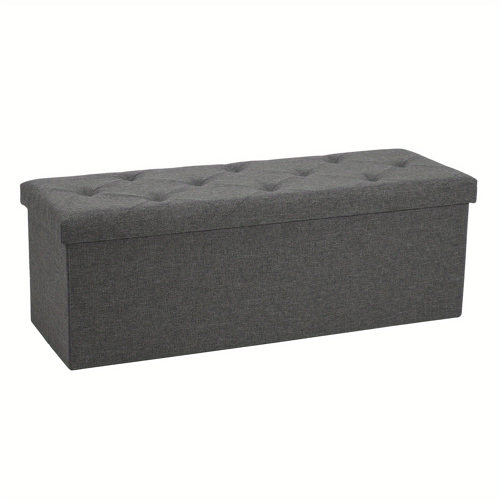 Versatile Home Storage Organizer – space-saving everyday organization, 43-Inch Large Folding Storage Ottoman Bench with Padded Seat - Heavy-Duty Footrest Hidden Compartment, designed for American homes, daily convenience and practical gifting