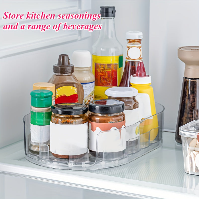 Easy-Access Adjustable Home Storage Rack – durable multi-purpose storage, 360 Degree Rotating Detachable Storage Tray - Transparent Plastic Organizer Rack for Kitchen Cabinets, designed for American homes, daily convenience and practical gifting