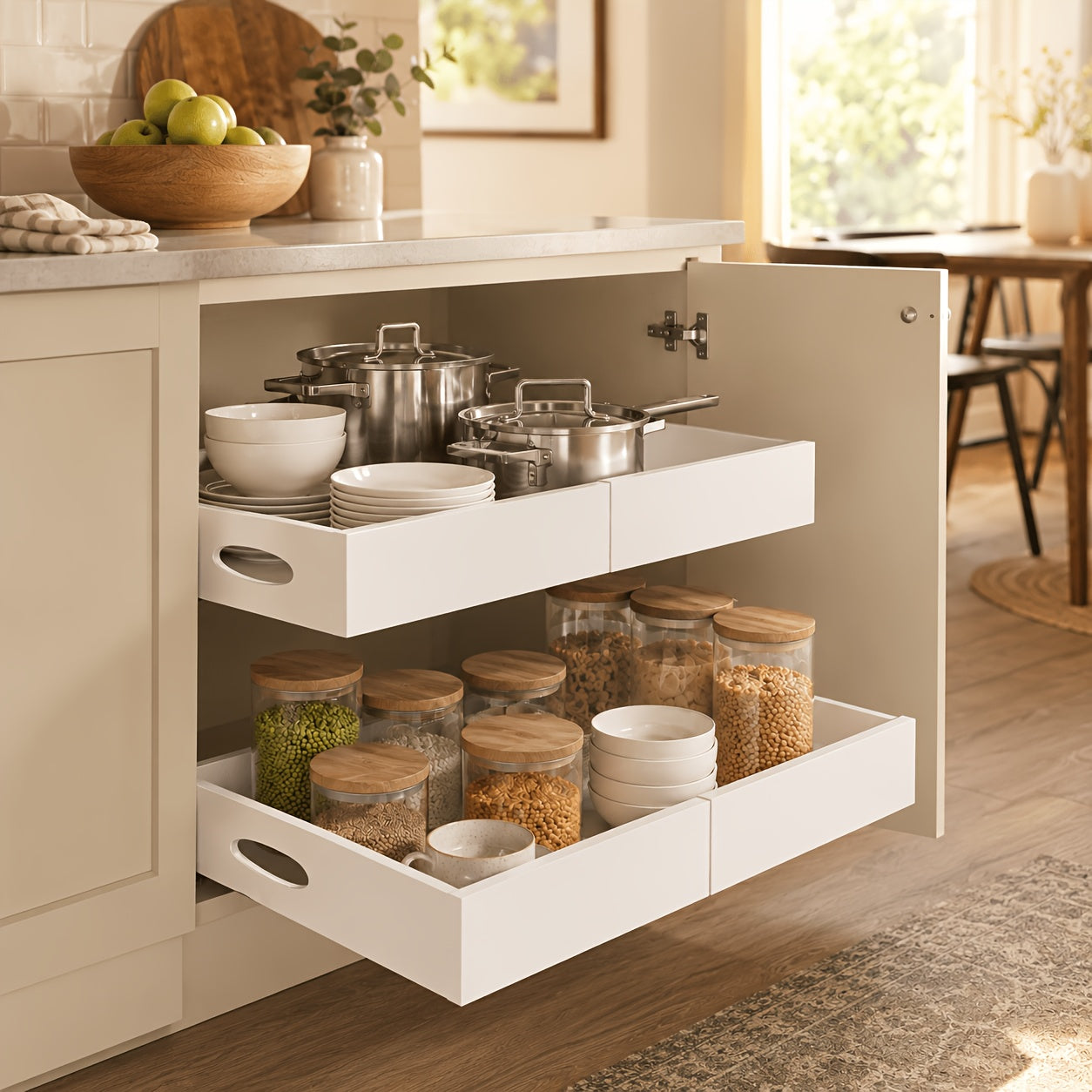 Smart Pull-Out Cabinet Organizer – smooth-access cabinet organization, Multi-purpose Retractable Drawer Cabinet Under Sink And Cabinet 17 1 to 26 77 Wide, designed for American homes, daily convenience and practical gifting
