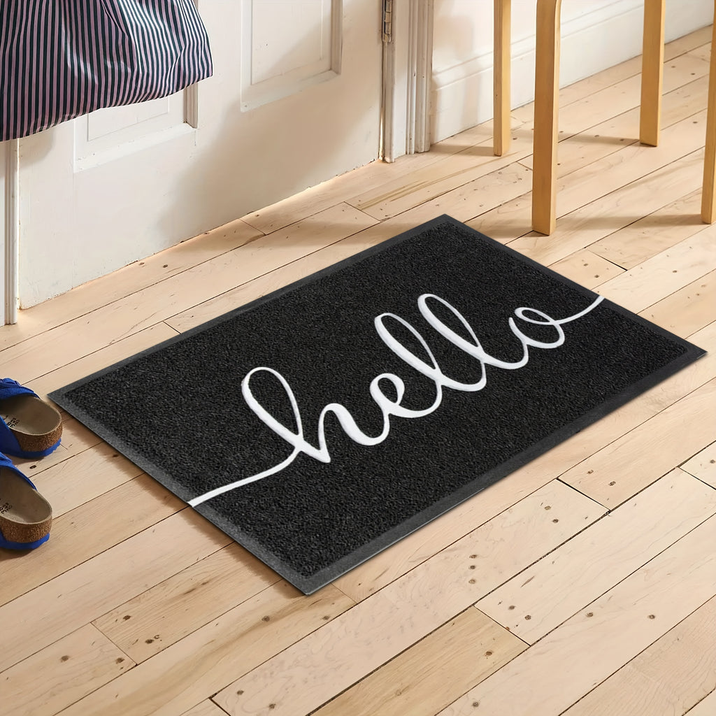 Smart 1pc Home Accent Rug – comfortable decorative floor coverage, 1pc Nordic Style Letter Outdoor Entrance Door PVC Wire Ring Mat Anti-slip Floor Mat, designed for American homes, daily convenience and practical gifting