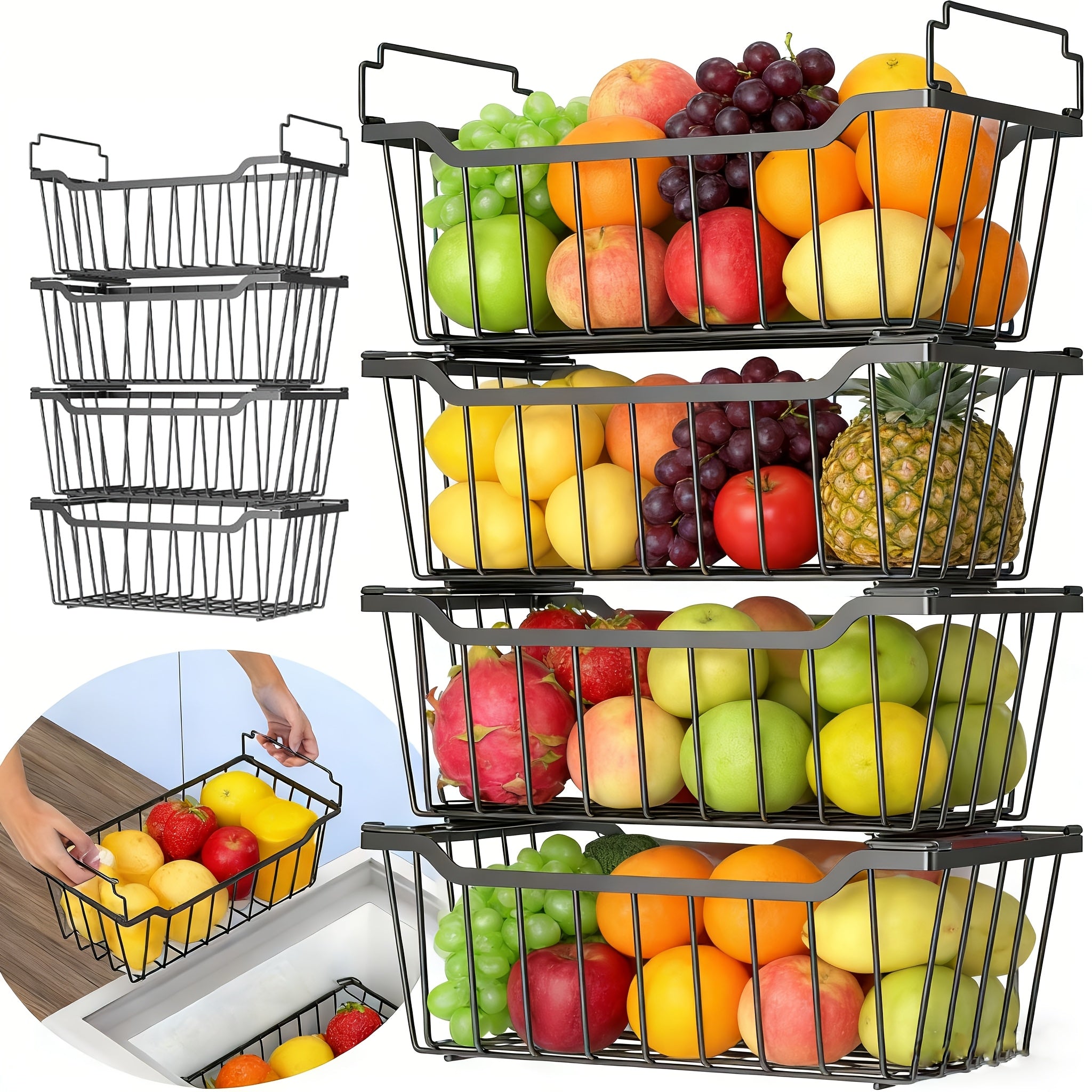 Storage Rack – Heavy-Duty Adjustable Home Storage Rack durable multi-purpose storage Stackable