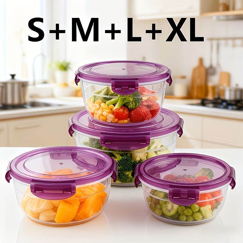 Home Organizer – easy-access fridge organization, Large-Capacity Storage 3 4pcs Large-Capacity Plas