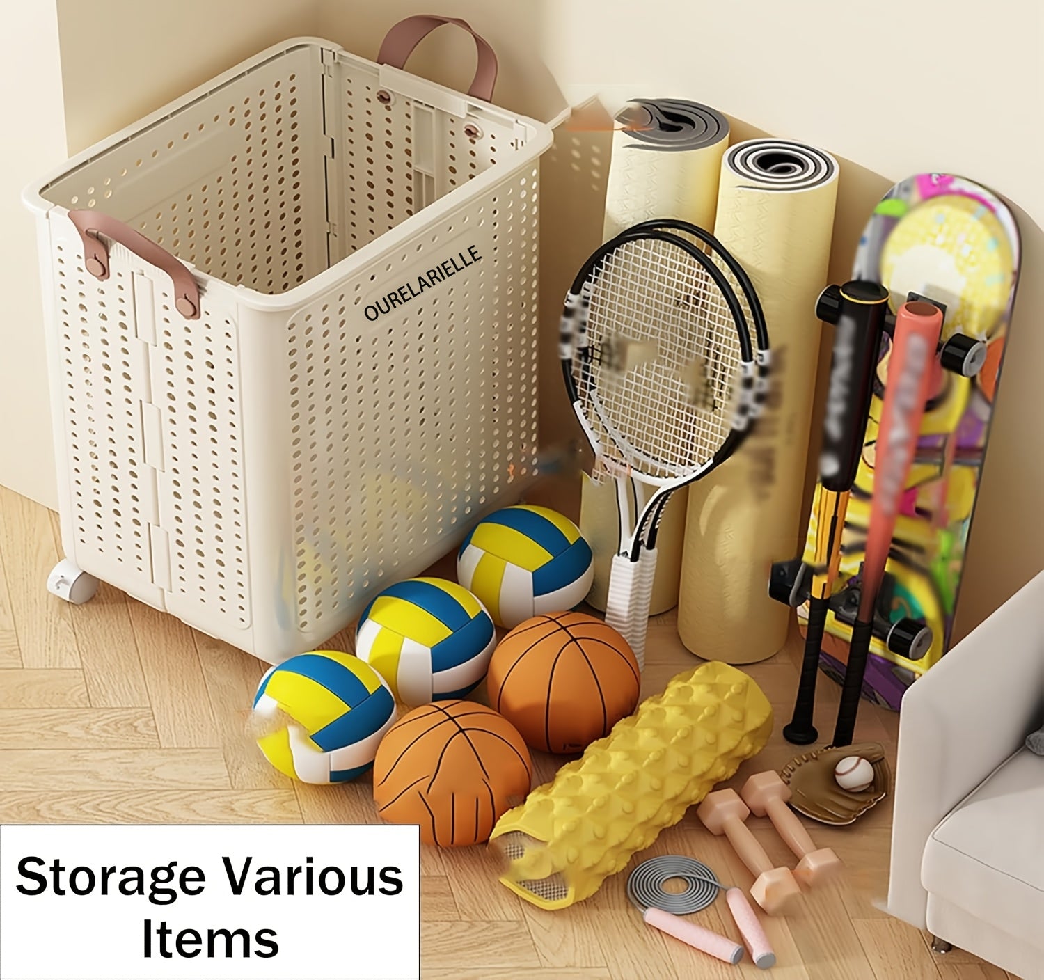 Smart Stackable Home Storage Bins – portable space-saving storage, 15 8 20GaA Large Foldable Wheeled Laundry Basket Multiple Sizes Available Without Lid -, designed for American homes, daily convenience and practical gifting