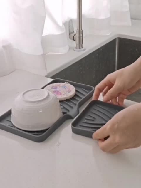 Soap Tray Rack, Sponge Drainage Mat, Tableware Drying Mat, Kitchen Draining Mat, Countertop Organizer, Sink Storage Rack, Chopsticks And Bowls Draining Rack, Kitchen And Bathroom Storage Tray
