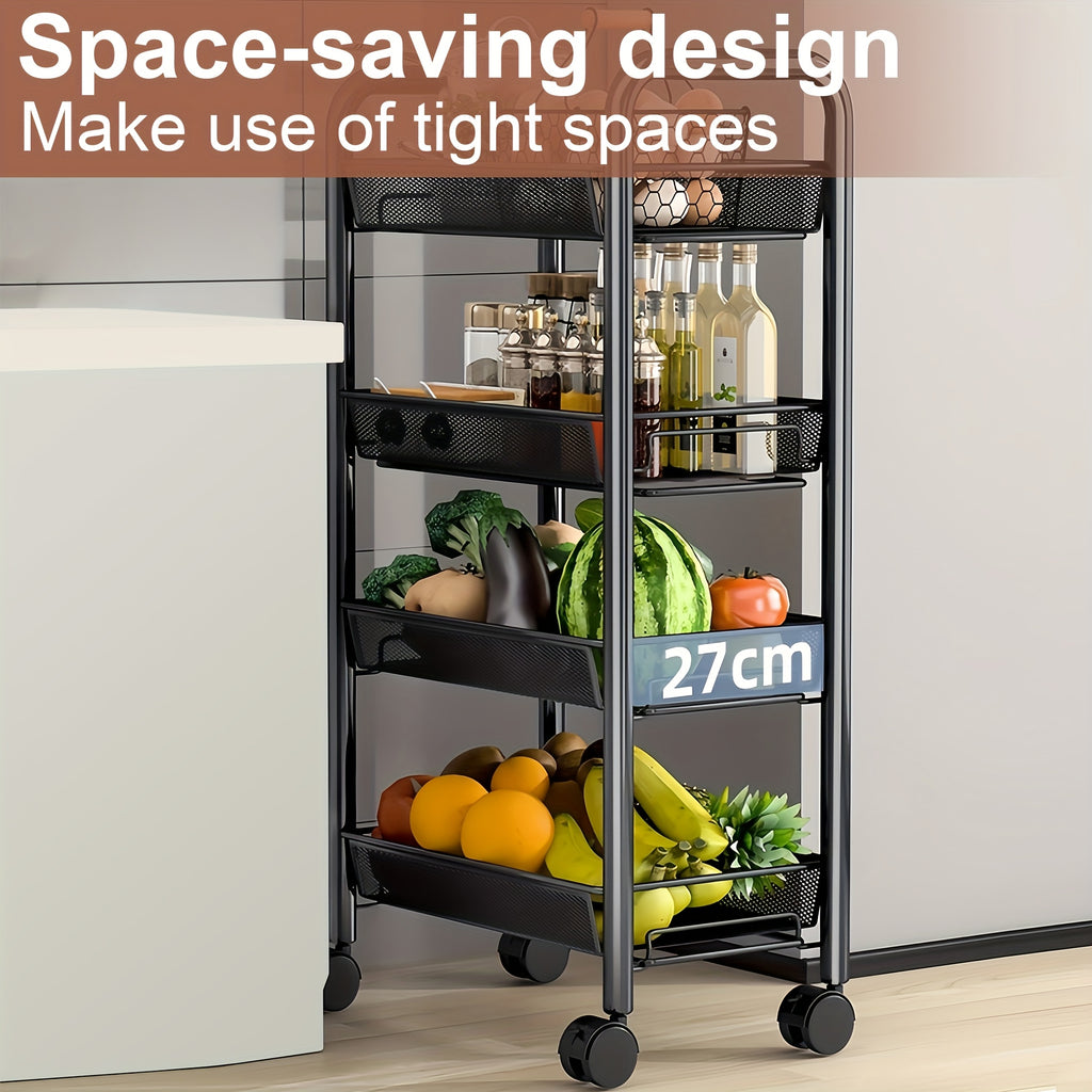 Space-Saving Adjustable Home Storage Rack – durable multi-purpose storage, Multi-layer Carbon Steel Storage Trolley Multifunctional Storage Trolley On Wheels Space Saving Detachable Carbon, designed for American homes, daily convenience and practical