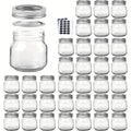 9/18/27/36-Pcs, 8oz Glass Jars with Lids, Regular Mouth Mason Jars for Storage, Spice Canning Jar for Caviar, Herb, Jelly, Jams, Honey, Dishwasher Safe