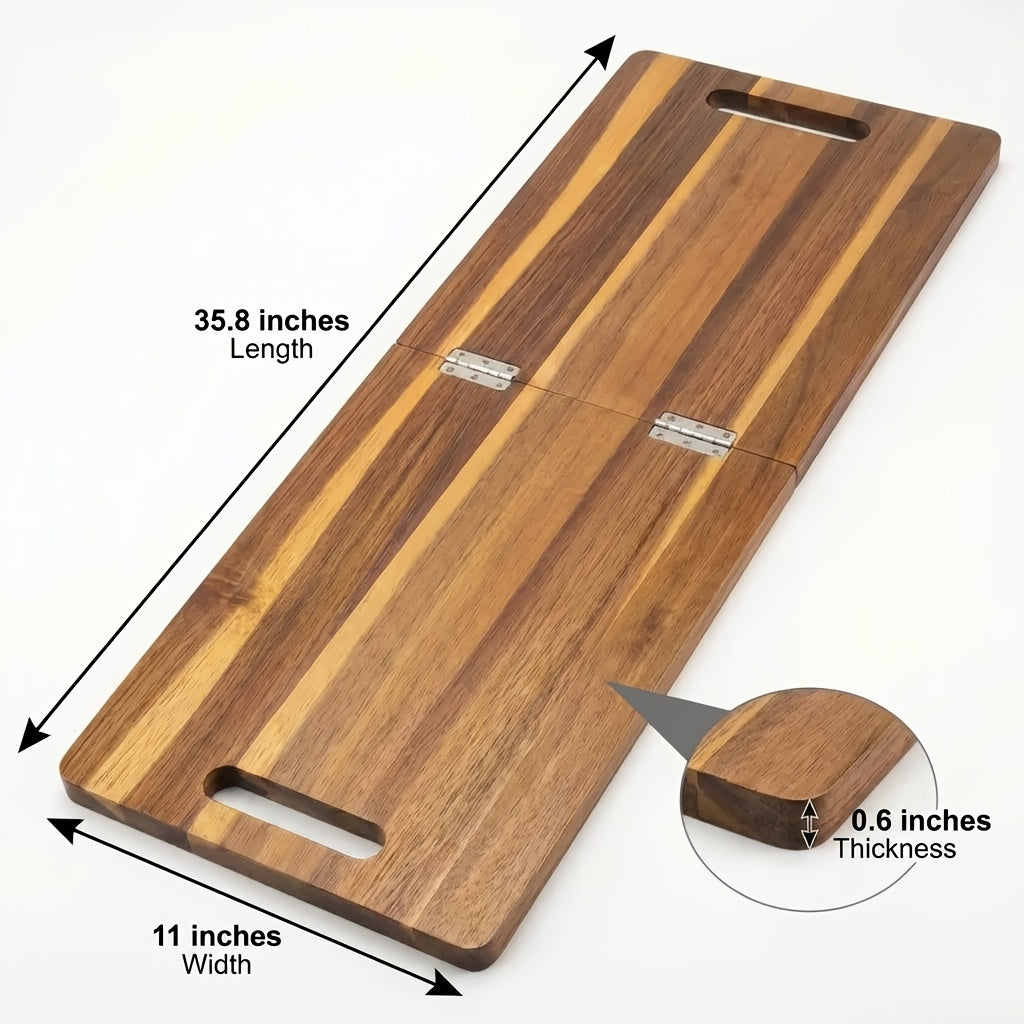 Heavy-Duty Home Storage Organizer – space-saving everyday organization, Extra Large Acacia Wood Charcuterie Board with Handles - Extra Large Foldable Serving Tray, designed for American homes, daily convenience and practical gifting