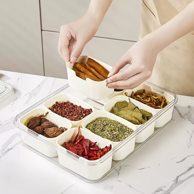 Modern Airtight Food Storage Containers – leak-resistant reusable meal prep, 8-Compartment Snack Box With Lid Locking Clips - Clear Plastic Food Storage Container With, designed for American homes, daily convenience and practical gifting