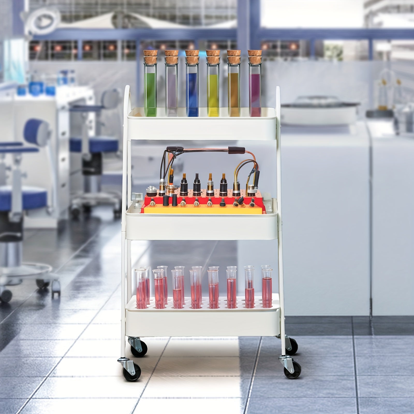 Smart 3 Tier Adjustable Home Storage Rack – durable multi-purpose storage, 3 Tier Rolling Storage Cart Metal Trolley Utility Cart With Wheels Hooks Easy Assembly, designed for American homes, daily convenience and practical gifting