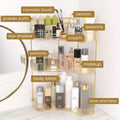 Home Organizer – 2-in-1 Corner Bathroom Counter Organizer - 2-Tier/3-Tier Space-Saving Shelf with B