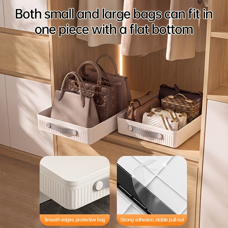 Pull-Out Cabinet Organizer Tray, Heavy-Duty Sliding Drawer with Smooth Steel Ball Bearing Rails, No-Drill Adhesive Installation, Multi-Purpose Storage for Kitchen Cabinets, Pantry, Closet, Under Sink & Home Organization