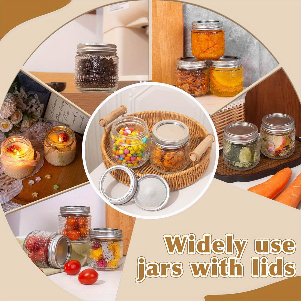 Modern 8oz Mason Jar Set – clear pantry organization, reusable lidded storage, designed for American kitchens, pantries, apartments, home organization, daily use and practical gifting
