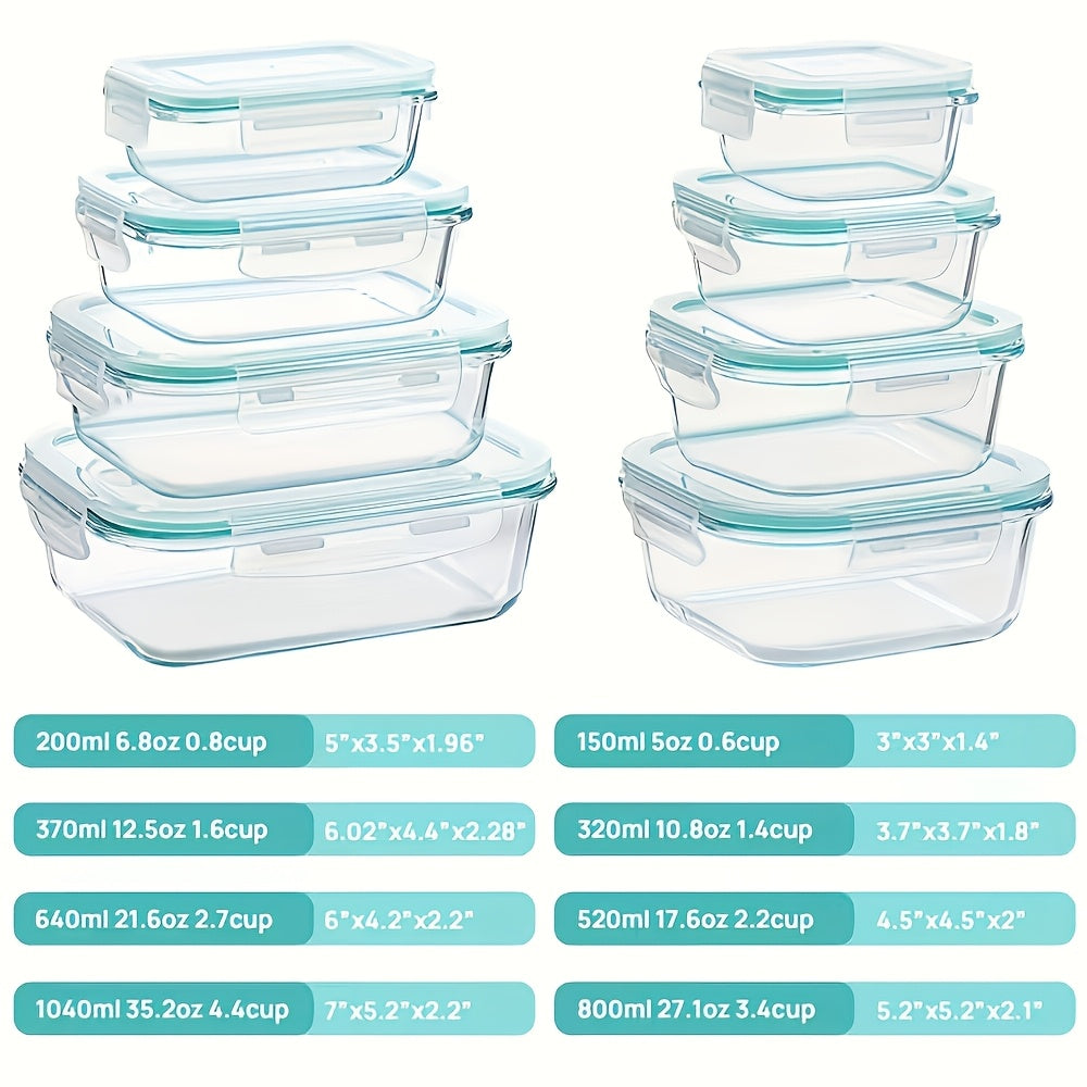 4/8pcs Class Food Storage Containers, Meal Prep, Airtight Bento Boxes with Leak-Proof Locking Lids, Microwave, Lunch Box, Oven, Freezer, And Dishwasher Safe