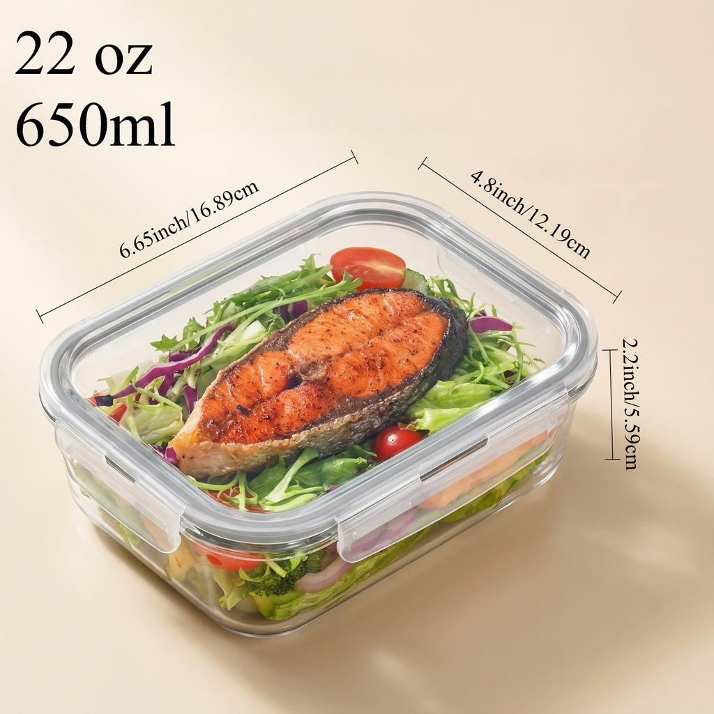 Compact 5 Pack Glass Meal Prep Container Set – leak-resistant reusable meal prep, 5 Pack 35oz Glass Food Storage Containers with Lids Airtight Reusable Lunch Preservation Box, designed for American homes, daily convenience and practical gifting