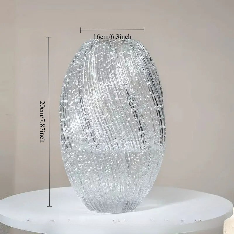 Versatile Decorative Flower Vase – tabletop floral display and modern home decor, Wave Mouth Vases Luminous Handmade Glass Flower Vase Desktop Ornaments Propagation Station Plant Holder, designed for American homes, daily convenience and practical gi