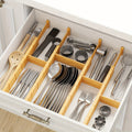 Smart Stackable Storage Drawer – smooth-access cabinet organization, 4 Dividers with 9 Inserts Bamboo Drawer Separators Including Inserts And Tags Kitchen Adjustable, designed for American homes, daily convenience and practical gifting