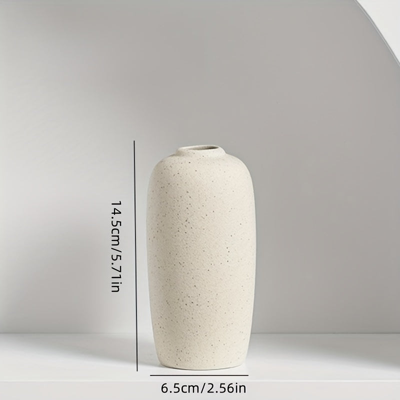 New Style, Rustic Ceramic Vase Small Flower Bud- Perfect Farmhouse Decor for Living Room, Shelves, Tables, Bookshelves, Mantels, and Entryways