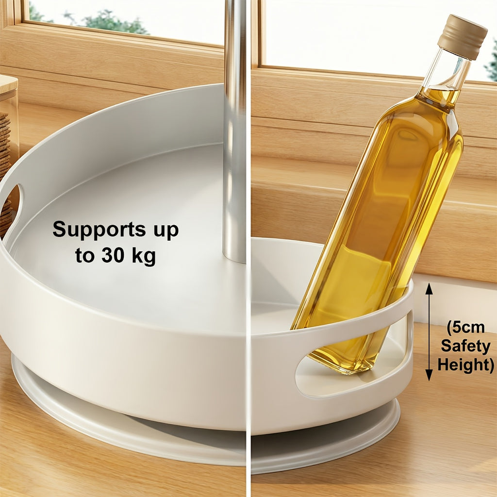 Heavy-Duty Adjustable Home Storage Rack – durable multi-purpose storage, Single Double Rotating Spice Rack Lazy Susan Organizer Household Round Spice Organizer for Cabinet, designed for American homes, daily convenience and practical gifting