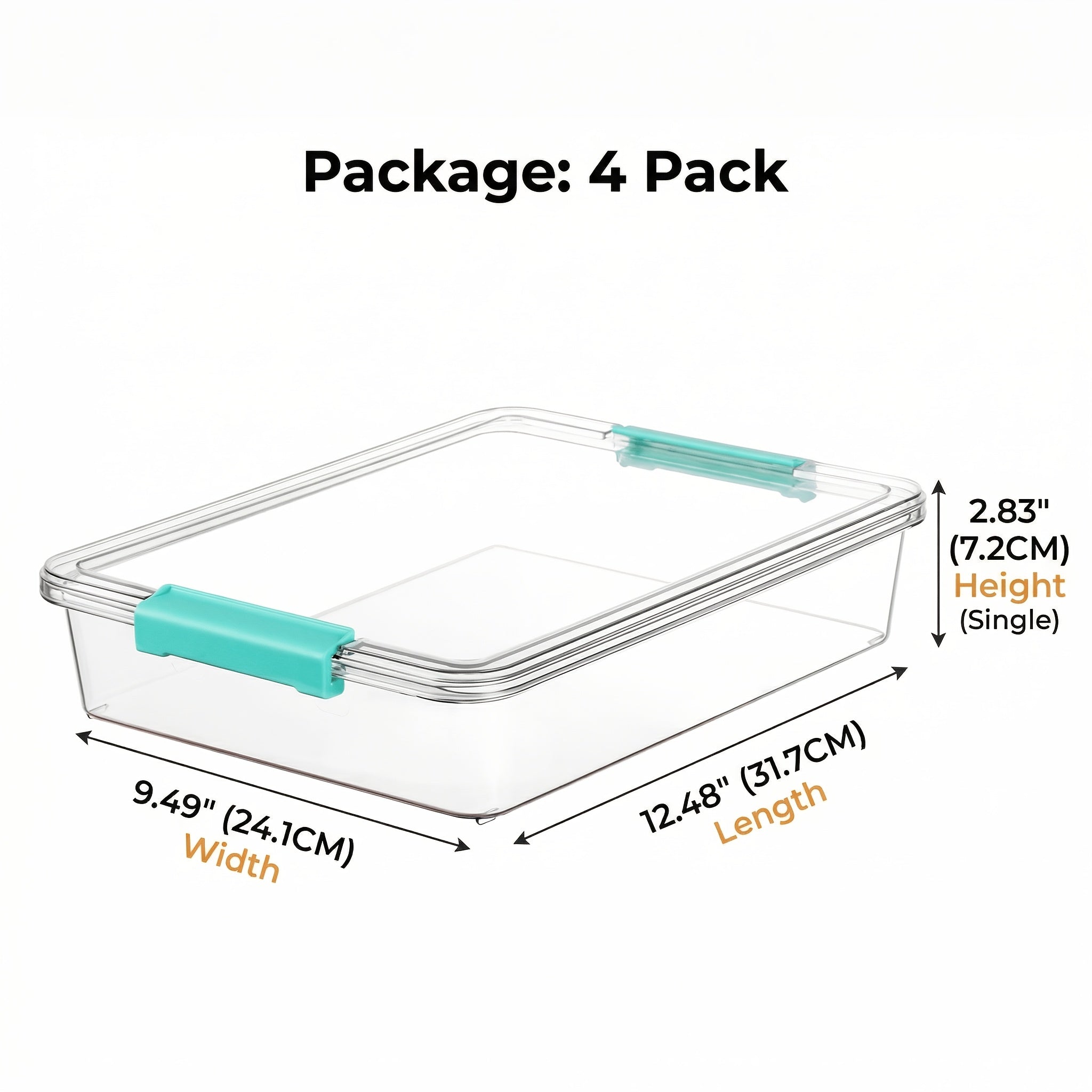 Versatile 4 Pack Clear Stackable Storage Bins – portable space-saving storage, 4 Pack Clear Bins 6 Qt Plastic Storage Bins With Lids 4 Pack Clear, designed for American homes, daily convenience and practical gifting