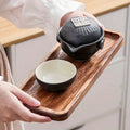 Smart 1pc Home Storage Organizer – space-saving everyday organization, 1pc Natural Wood Serving Tray Dessert Plate - Multi-Purpose Acacia Wood Snack Platter with, designed for American homes, daily convenience and practical gifting