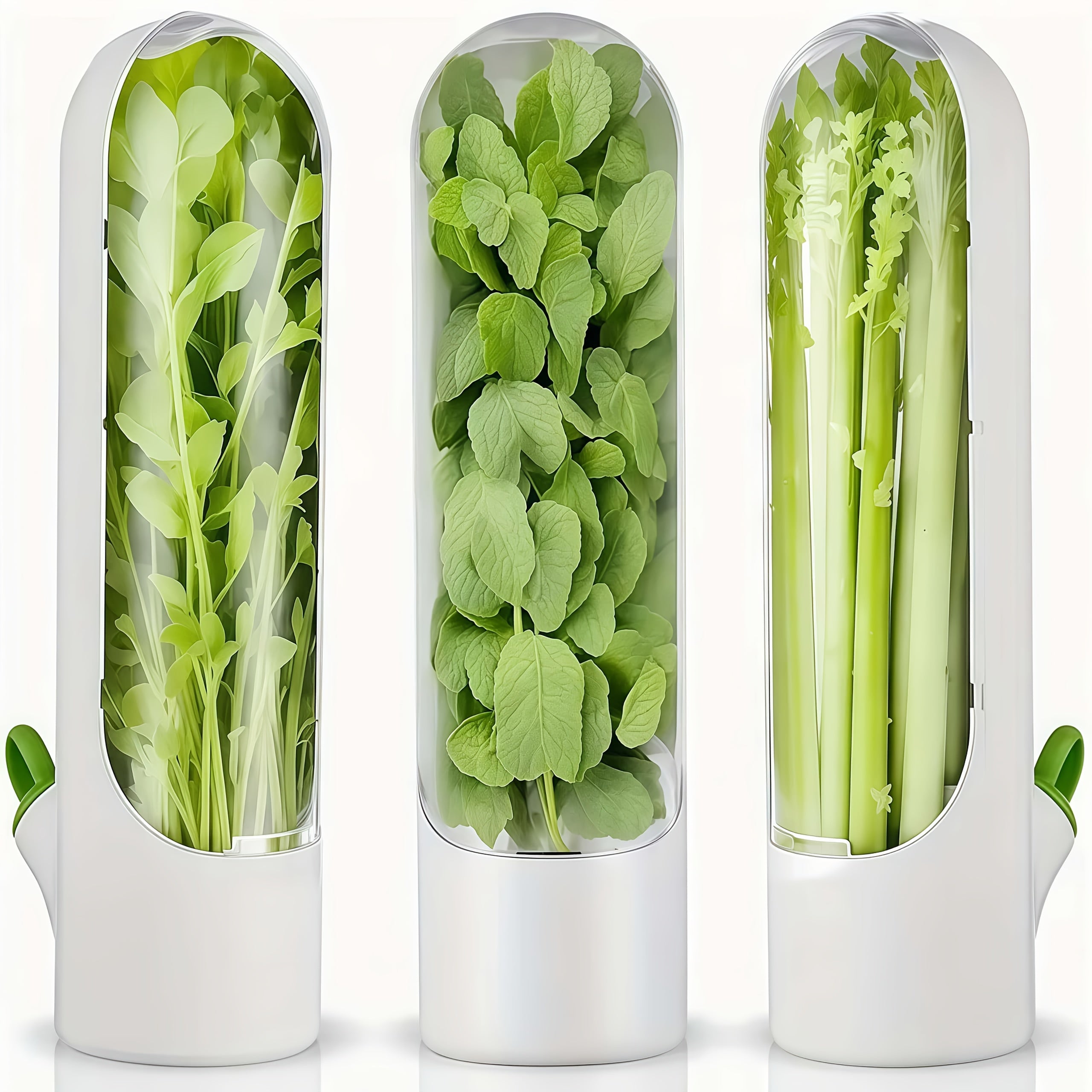 Modern 3pcs Adjustable Home Storage Rack – durable multi-purpose storage, 3pcs White Visible Vegetable Storage Containers with Lids Suitable for Onion Garlic Herbs Root, designed for American homes, daily convenience and practical gifting