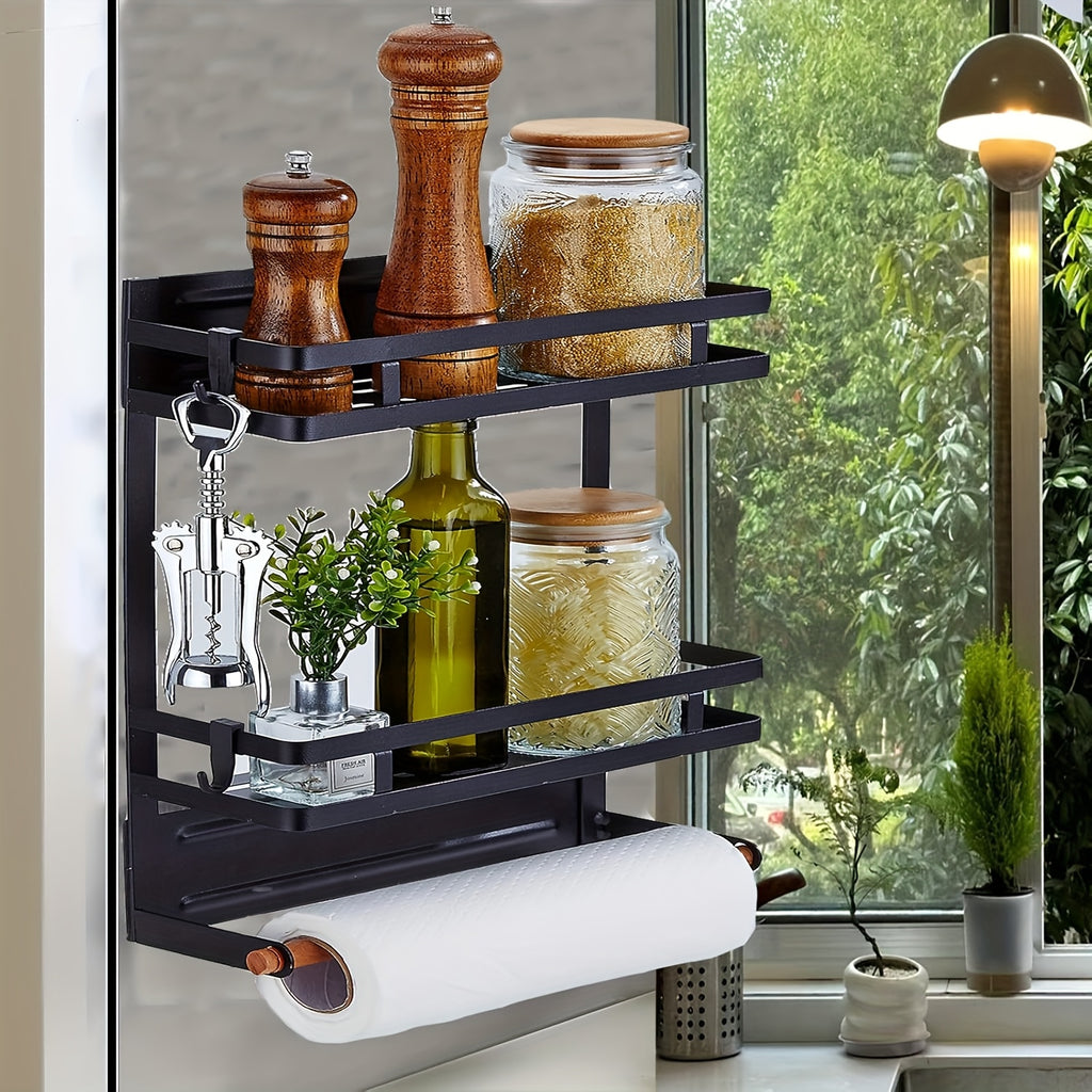 Premium Adjustable Home Storage Rack – durable multi-purpose storage, Magnetic Spice Rack For Refrigerator Magnetic Shelf For Fridge Magnet Organizer Moveable Magnetic Paper, designed for American homes, daily convenience and practical gifting