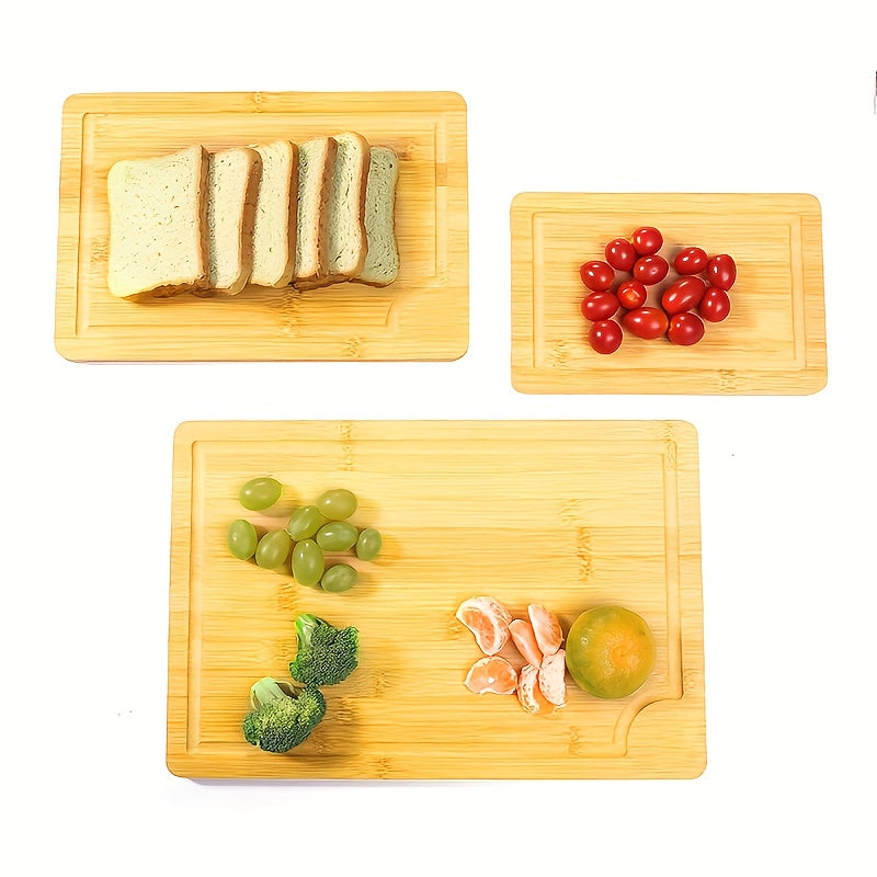 Space-Saving 1pc Bamboo Cutting Board Set – durable food prep and serving, 1pc 3pcs Cutting Board Set Bamboo Kitchen Food Grade Chopping Boards - Non-Stick Durable, designed for American homes, daily convenience and practical gifting