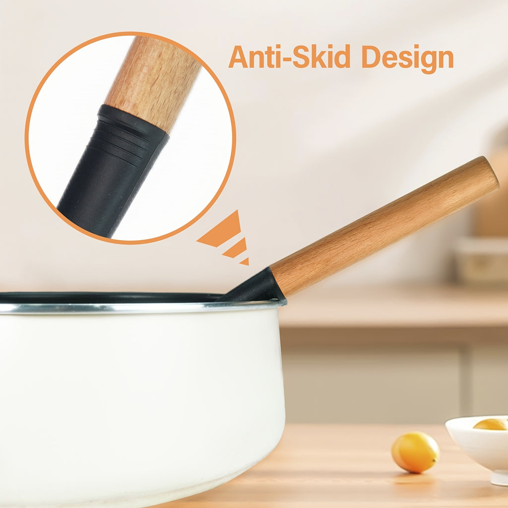 Kitchen Essential – Set of 6 Silicone Kitchen Tools with Wooden Handles, Heat-Resistant Spatula Set Suitable for Nonstick Cookware, Including Spatula, Turner, Spoon, And Ladle, Free from BPA