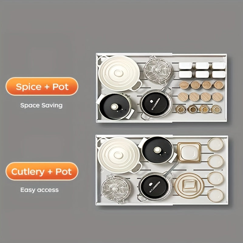Versatile 1/2/4pcs Pull-Out Cabinet Organizer – smooth-access cabinet organization, 1 2 4pcs Expandable Pull-Out Cabinet Organizer 12 59-20 47 Inch Extendable Heavy-Duty Pull-Out, designed for American homes, daily convenience and practical gifting