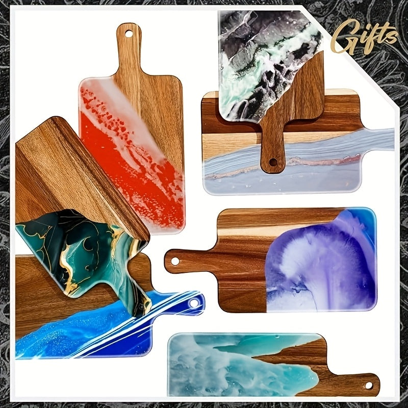Versatile Kitchen Cutting Board – durable food prep and serving, 10 DIY Acacia Wood Cutting Boards with Handles - 11 7 Inches X 8, designed for American homes, daily convenience and practical gifting