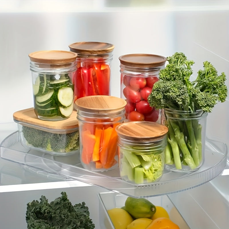 Smart Rotating Refrigerator Organizer – easy-access fridge organization, 360 Rotating Lazy Susan for Refrigerator Rectangular Fridge Organizer Cabinet Pantry Refrigerator, designed for American homes and practical gifting