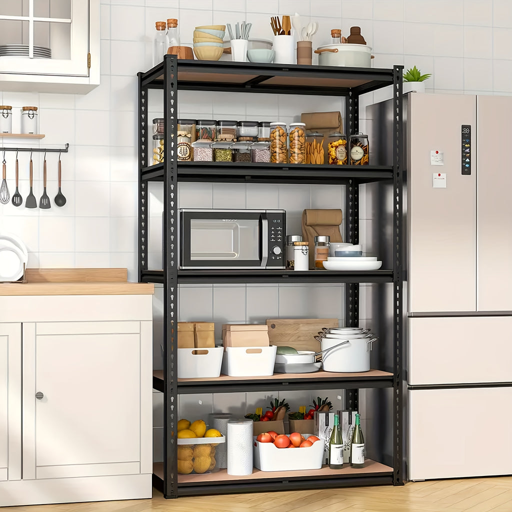 72"/60"H Garage Shelving Storage Shelves 5-Tier, 72" H X 35.5" W X 16" D, 2000LBS Capacity Heavy Duty Adjustable Storage Shelve for Closet, Pantry & Garage Organization, with Gloves & Hammer, Easy Assembly Required, Garage Storage