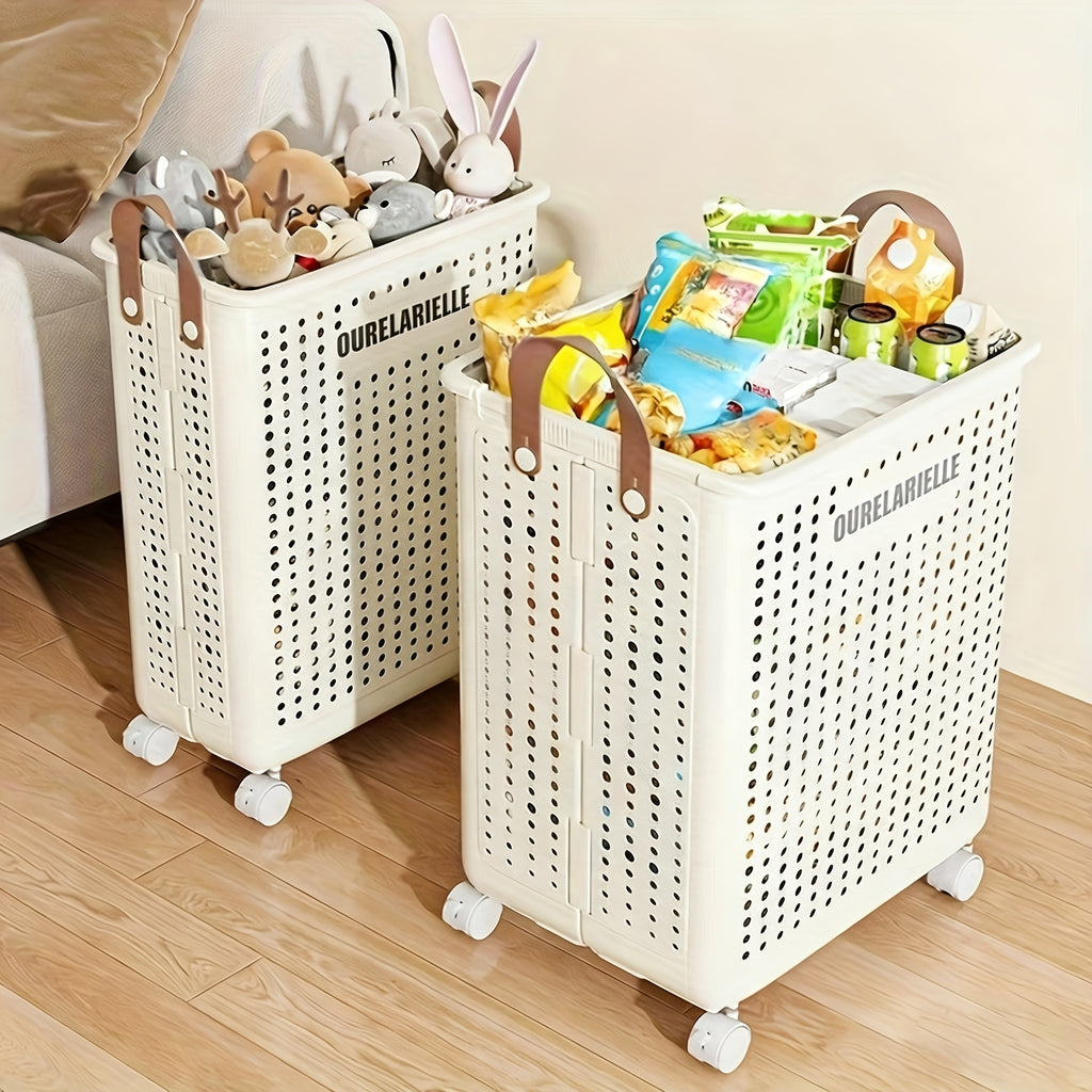 Smart Stackable Home Storage Bins – portable space-saving storage, 15 8 20GaA Large Foldable Wheeled Laundry Basket Multiple Sizes Available Without Lid -, designed for American homes, daily convenience and practical gifting