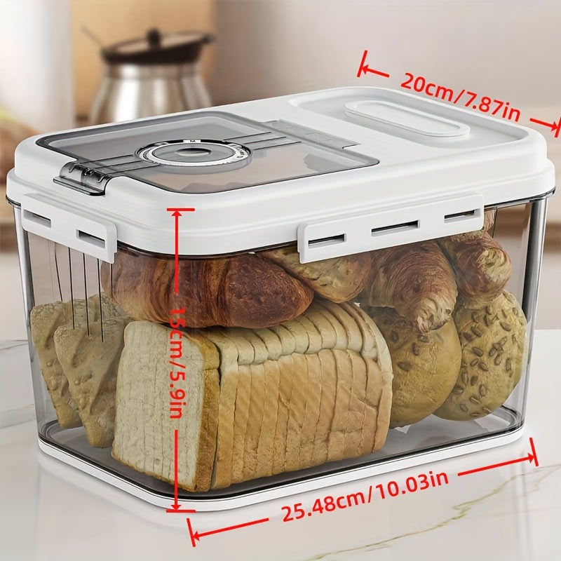 Compact Countertop Bread Storage Box – fresh-bread countertop organization, Airtight Bread Box Large Sealed Food Storage Container for Kitchen Countertop Time Recording Bread, designed for American homes, daily convenience and practical gifting