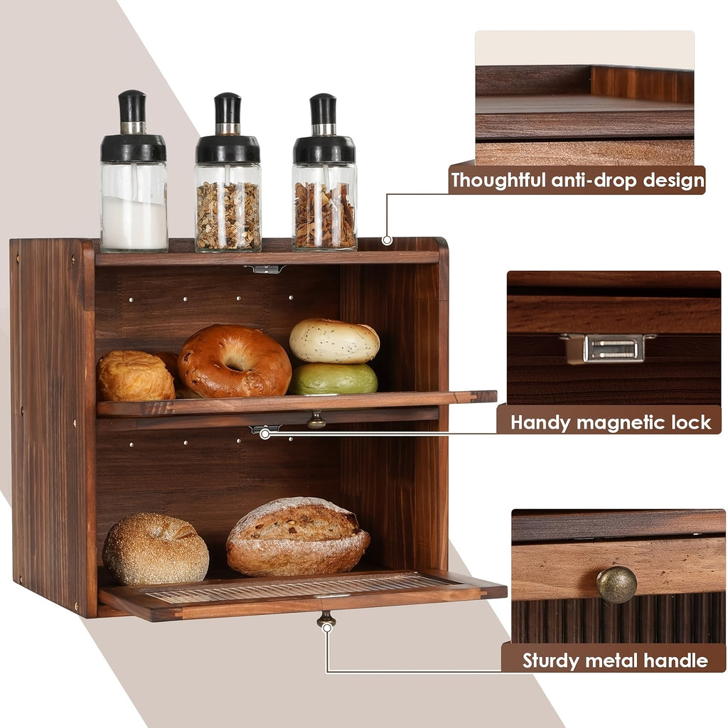 Space-Saving Countertop Bread Storage Box – fresh-bread countertop organization, Smart Countertop Bread Storage Box fresh-bread countertop organization Bread Box for Kitchen, designed for American homes and practical gifting