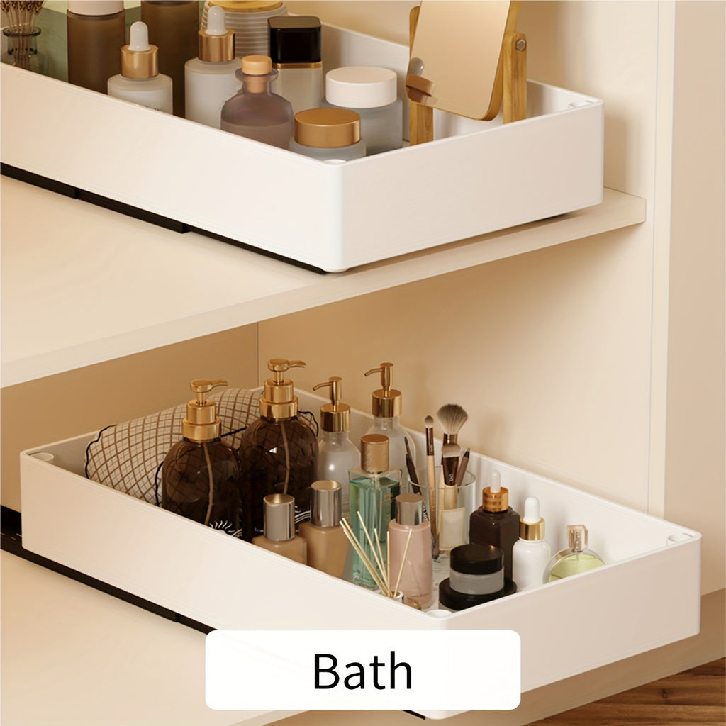 Easy-Access 2Pcs Adjustable Kitchen Storage Rack – multi-purpose organization, durable space-saving design, designed for American kitchens, pantries, apartments, home organization, daily use and practical gifting