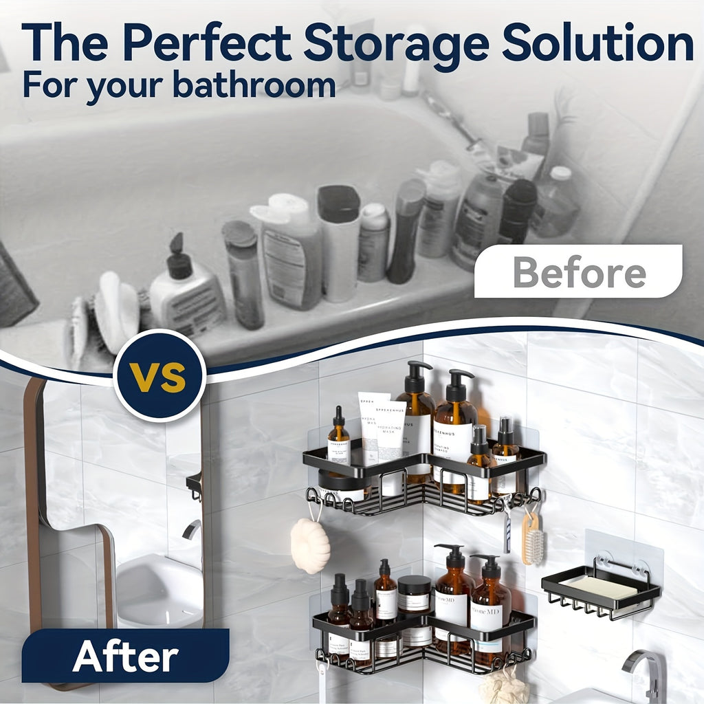 Smart Adjustable Home Storage Rack – durable multi-purpose storage, Versatile Adjustable Home Storage Rack durable multi-purpose storage Corner Adhesive Shower Caddy, designed for American homes and practical gifting