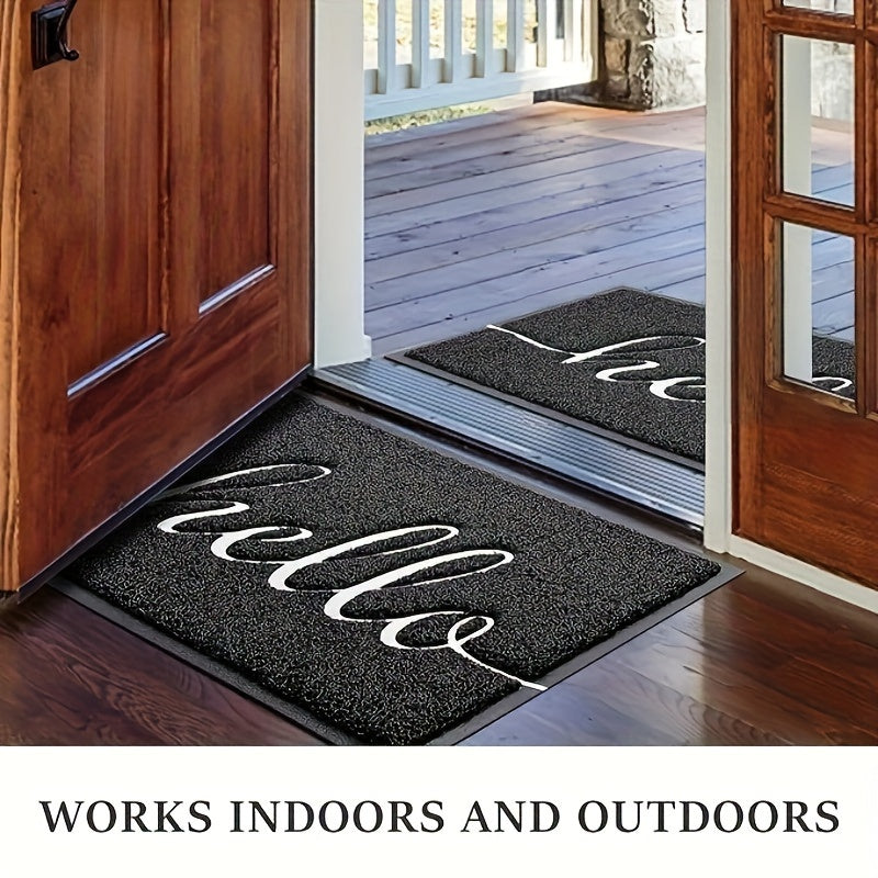 Smart 1pc Home Accent Rug – comfortable decorative floor coverage, 1pc Nordic Style Letter Outdoor Entrance Door PVC Wire Ring Mat Anti-slip Floor Mat, designed for American homes, daily convenience and practical gifting